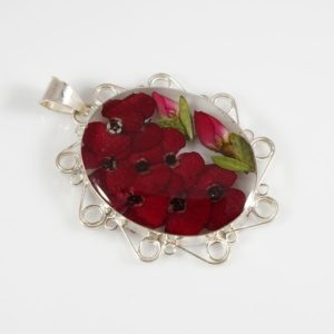 Captured Nature in Resin – Flowers Oval Shape