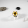 Captured Nature in Resin – Nature Ring Medium Circle with Sunflower Adjustable Size - Image 2