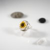 Captured Nature in Resin – Nature Ring Medium Circle with Sunflower Adjustable Size - Image 3