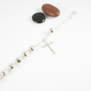 Rosary Bracelet Sterling Silver Complex Beads