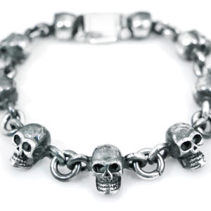Multiple Skulls Sterling Silver Bracelet