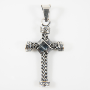 Small Sterling Silver Cross in Bali Style