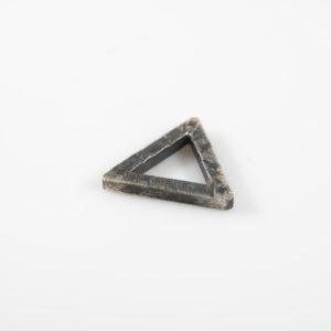 Triangle Shape Pendant Hammered Sterling Silver