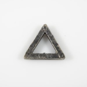 Triangle Shape Pendant Hammered Sterling Silver