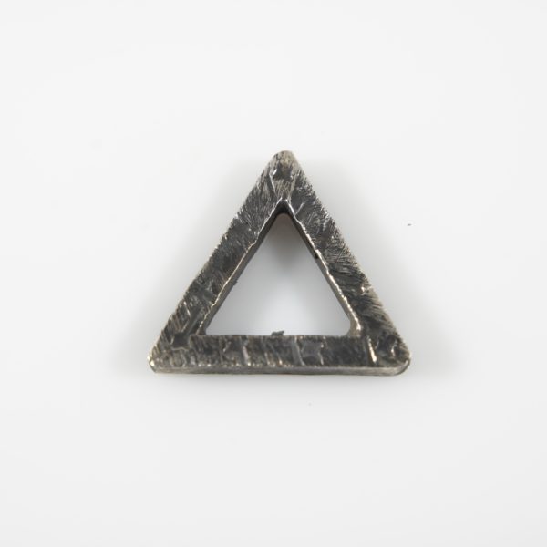 Triangle Shape Pendant Hammered Sterling Silver - Image 2