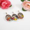 Captured Nature in Resin - Virgin Mary Assorted Flowers Pendant - Medium Size - Image 2