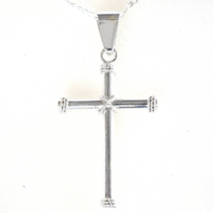 Rope Tied Cross – Sterling Silver Pendant